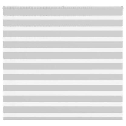 vidaXL Zebra Blind Light Grey 155x100 cm Fabric Width 150.9 cm Polyester