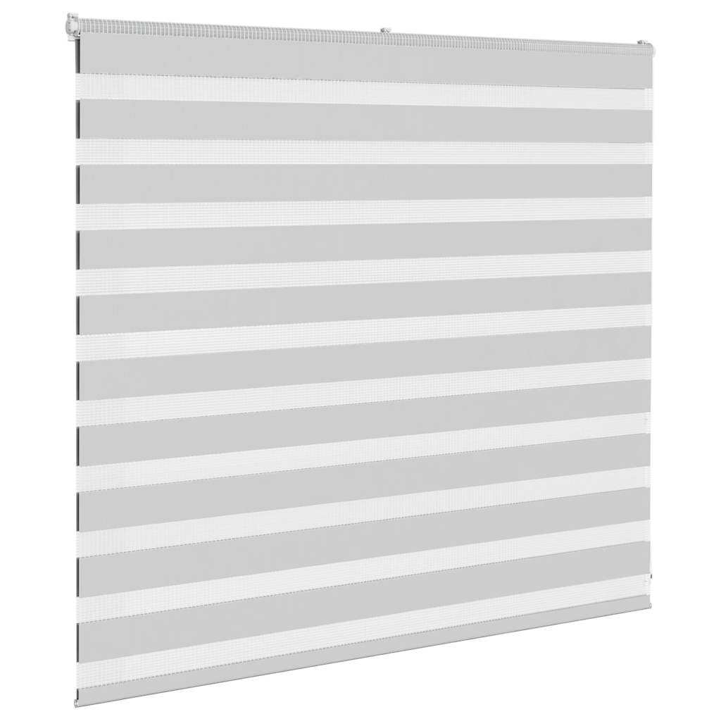 vidaXL Zebra Blind Light Grey 155x100cm Fabric Width 150.9cm Polyester