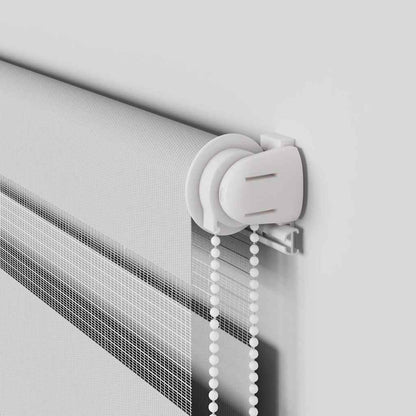 vidaXL Zebra Blind Light Grey 155x100cm Fabric Width 150.9cm Polyester
