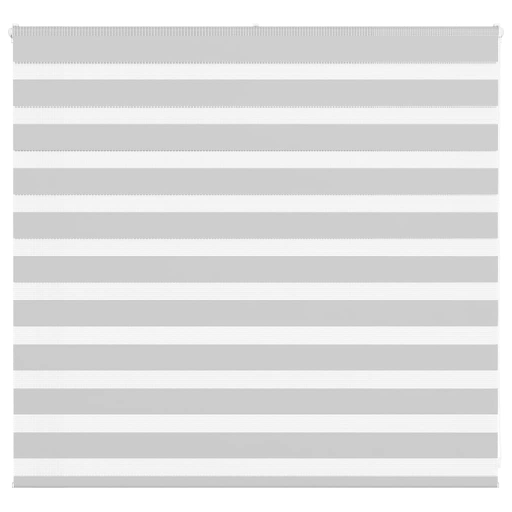 vidaXL Zebra Blind Light Grey 160x100 cm Fabric Width 155.9 cm Polyester