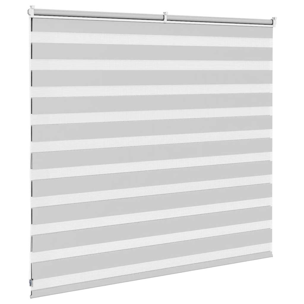 vidaXL Zebra Blind Light Grey 165x100cm Fabric Width 160.9cm Polyester
