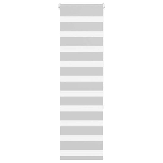 vidaXL Zebra Blind Light Grey 40x150 cm Fabric Width 35.9 cm Polyester