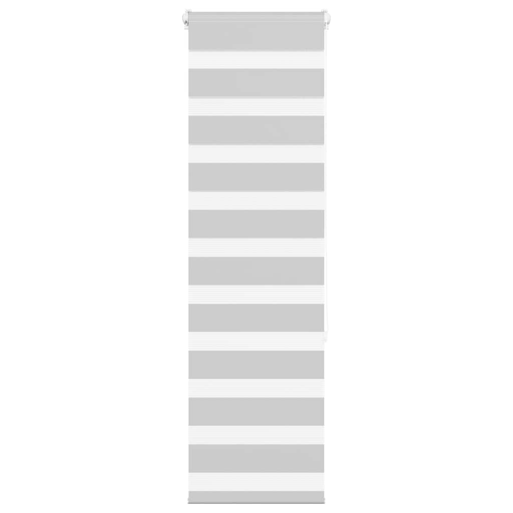 vidaXL Zebra Blind Light Grey 45x150 cm Fabric Width 40,9 cm Polyester