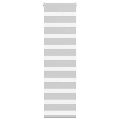 vidaXL Zebra Blind Light Grey 45x150 cm Fabric Width 40,9 cm Polyester