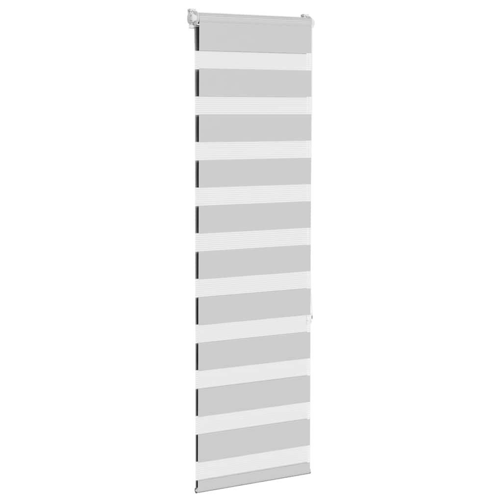vidaXL Zebra Blind Light Grey 45x150 cm Fabric Width 40,9 cm Polyester