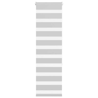 vidaXL Zebra Blind Light Grey 50x150 cm Fabric Width 45,9 cm Polyester