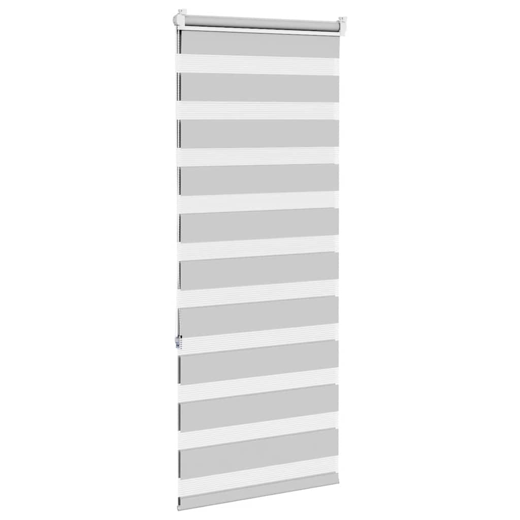vidaXL Zebra Blind Light Grey 55x150 cm Fabric Width 50,9 cm Polyester