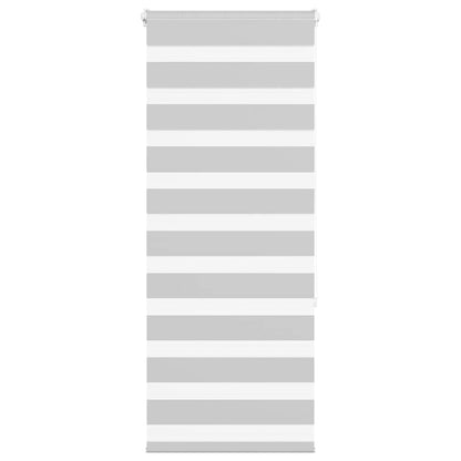 vidaXL Zebra Blind Light Grey 65x150 cm Fabric Width 60.9 cm Polyester