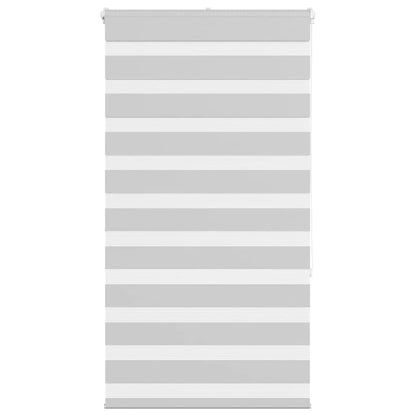 vidaXL Zebra Blind Light Grey 75x150 cm Fabric Width 70.9 cm Polyester