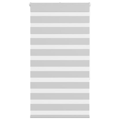vidaXL Zebra Blind Light Grey 85x150 cm Fabric Width 80,9 cm Polyester