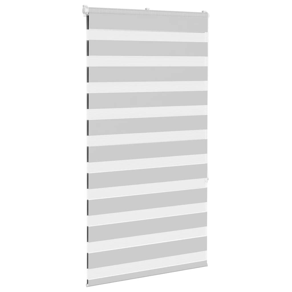 vidaXL Zebra Blind Light Grey 85x150 cm Fabric Width 80,9 cm Polyester