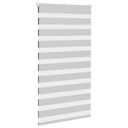 vidaXL Zebra Blind Light Grey 85x150 cm Fabric Width 80,9 cm Polyester