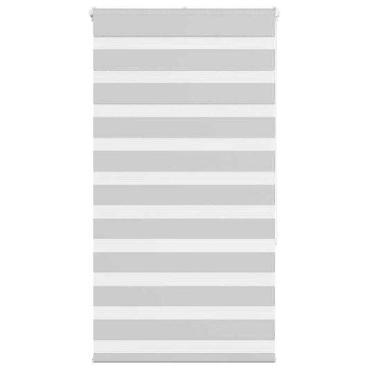 vidaXL Zebra Blind Light Grey 90x150 cm Fabric Width 85,9 cm Polyester
