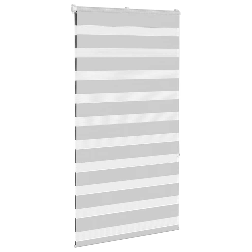 vidaXL Zebra Blind Light Grey 90x150 cm Fabric Width 85,9 cm Polyester