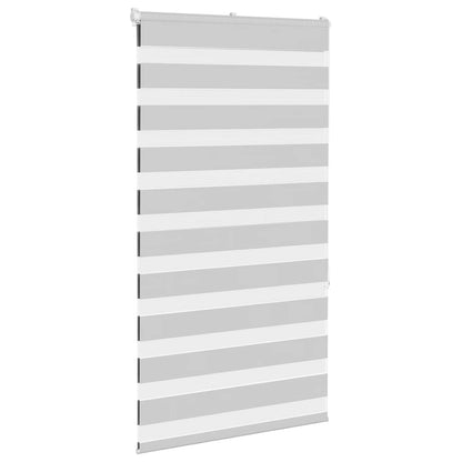 vidaXL Zebra Blind Light Grey 90x150 cm Fabric Width 85,9 cm Polyester