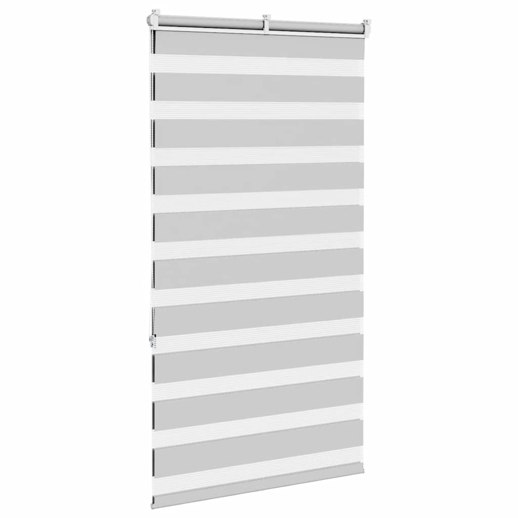 vidaXL Zebra Blind Light Grey 90x150 cm Fabric Width 85,9 cm Polyester