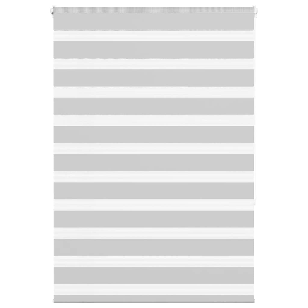 vidaXL Zebra Blind Light Grey 95x150 cm Fabric Width 90.9 cm Polyester