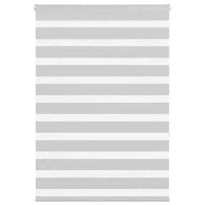 vidaXL Zebra Blind Light Grey 95x150 cm Fabric Width 90.9 cm Polyester