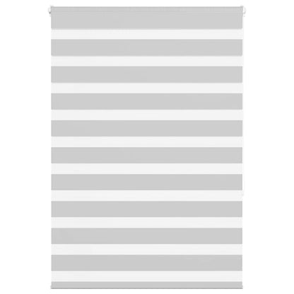 vidaXL Zebra Blind Light Grey 100x150 cm Fabric Width 95.9 cm Polyester