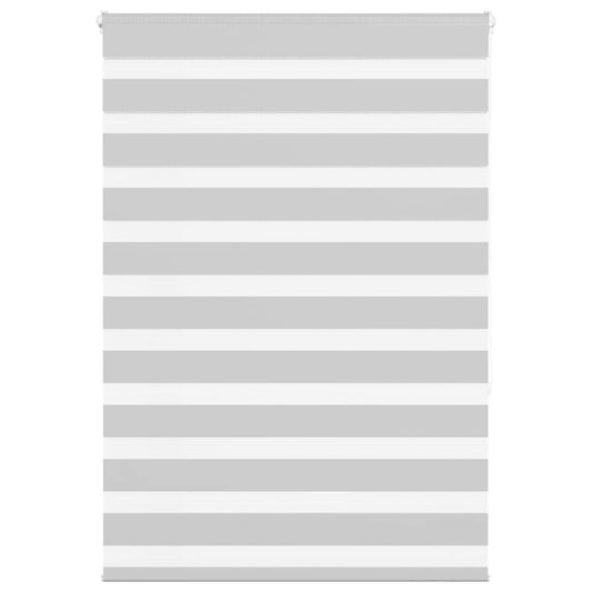 vidaXL Zebra Blind Light Grey 100x150cm Fabric Width 95.9cm Polyester