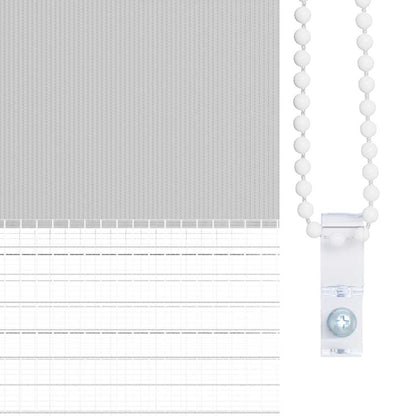 vidaXL Zebra Blind Light Grey 100x150 cm Fabric Width 95.9 cm Polyester