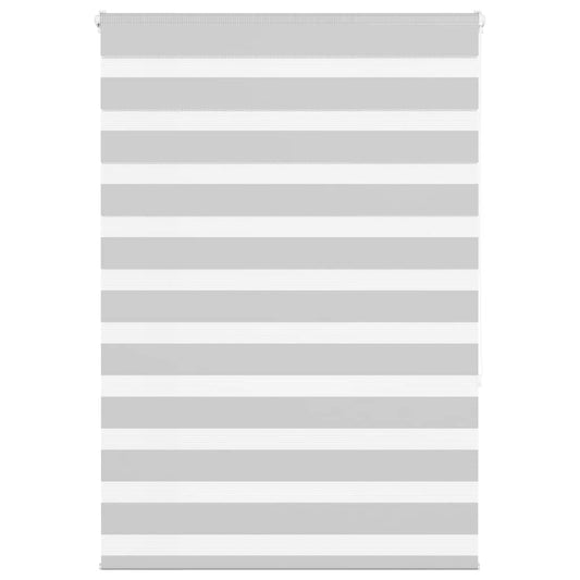 vidaXL Zebra Blind Light Grey 105x150cm Fabric Width 100.9cm Polyester