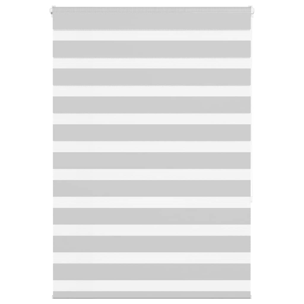 vidaXL Zebra Blind Light Grey 105x150 cm Fabric Width 100.9 cm Polyester