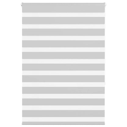vidaXL Zebra Blind Light Grey 105x150 cm Fabric Width 100.9 cm Polyester