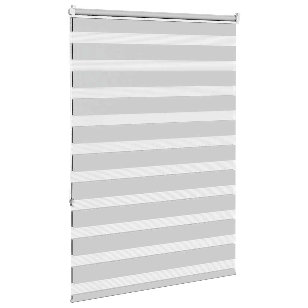 vidaXL Zebra Blind Light Grey 110x150cm Fabric Width 105.9cm Polyester