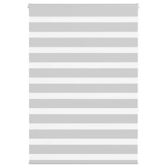 vidaXL Zebra Blind Light Grey 115x150cm Fabric Width 110.9cm Polyester
