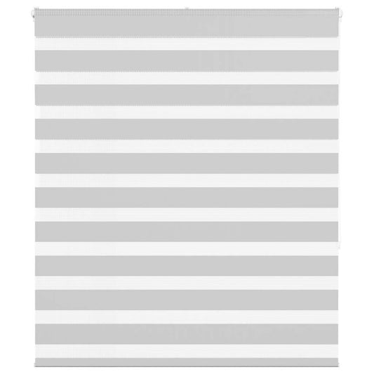 vidaXL Zebra Blind Light Grey 120x150cm Fabric Width 115.9cm Polyester
