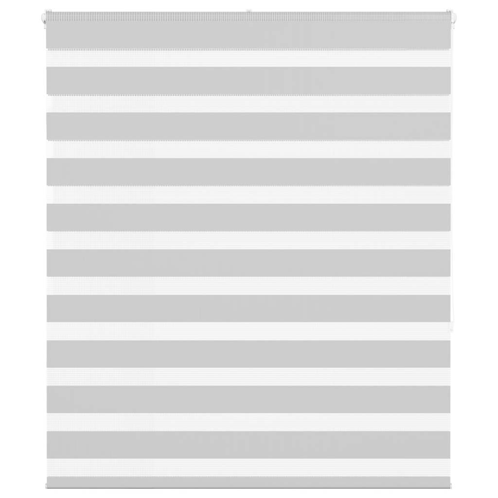 vidaXL Zebra Blind Light Grey 120x150 cm Fabric Width 115.9 cm Polyester