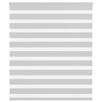 vidaXL Zebra Blind Light Grey 120x150 cm Fabric Width 115.9 cm Polyester