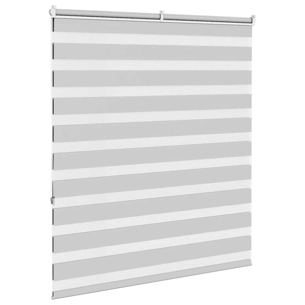 vidaXL Zebra Blind Light Grey 120x150cm Fabric Width 115.9cm Polyester