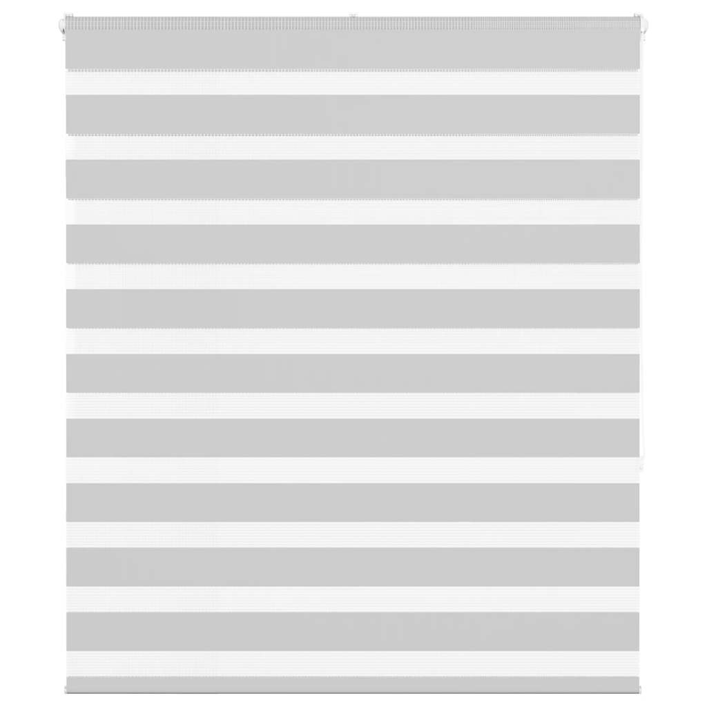 vidaXL Zebra Blind Light Grey 130x150cm Fabric Width 125.9cm Polyester