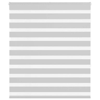 vidaXL Zebra Blind Light Grey 130x150cm Fabric Width 125.9cm Polyester