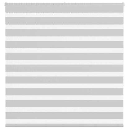 vidaXL Zebra Blind Light Grey 140x150 cm Fabric Width 135.9 cm Polyester