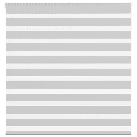 vidaXL Zebra Blind Light Grey 140x150cm Fabric Width 135.9cm Polyester