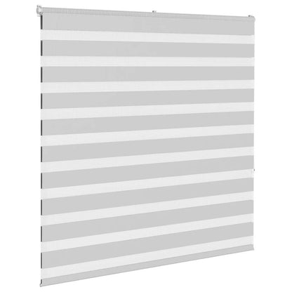 vidaXL Zebra Blind Light Grey 140x150cm Fabric Width 135.9cm Polyester