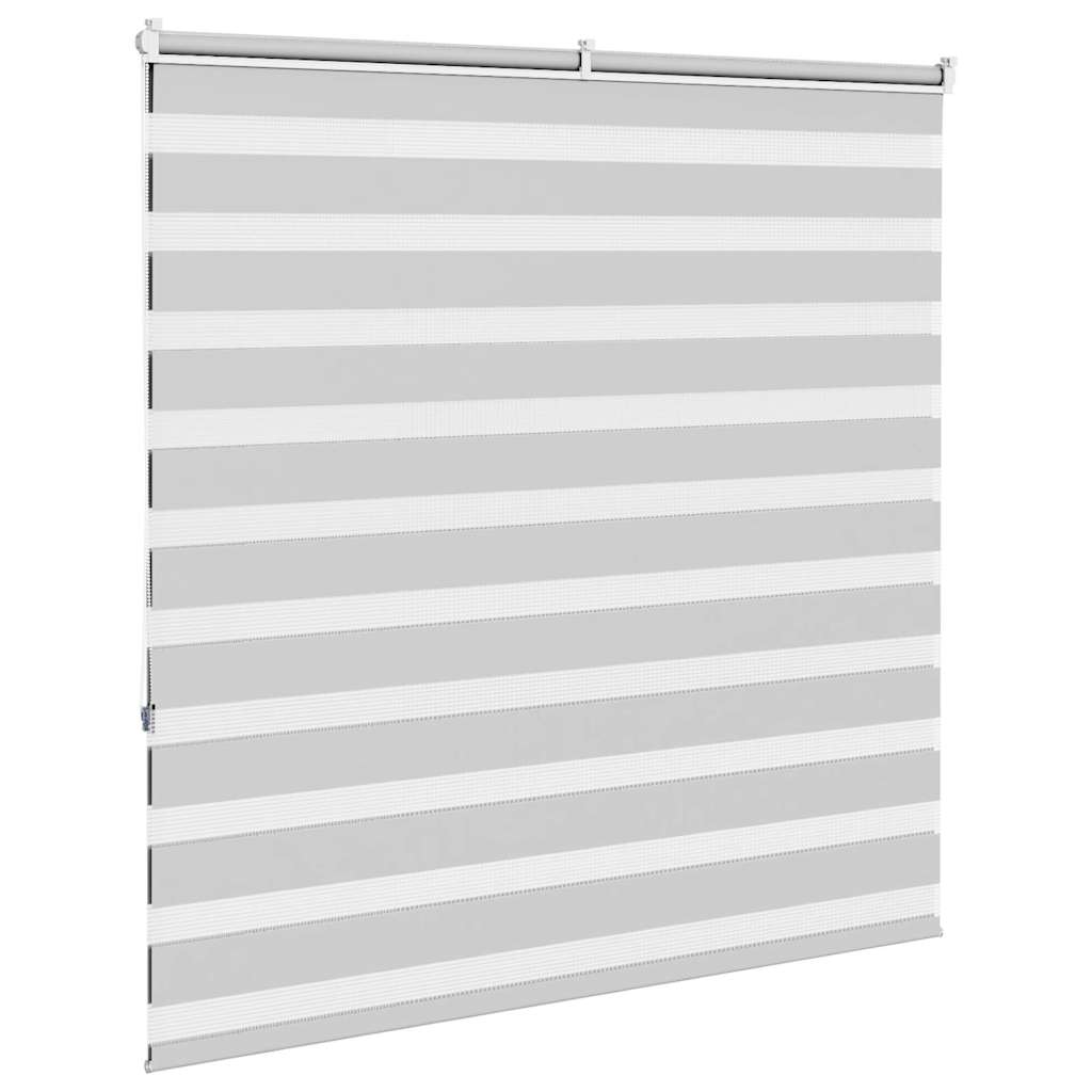vidaXL Zebra Blind Light Grey 140x150cm Fabric Width 135.9cm Polyester