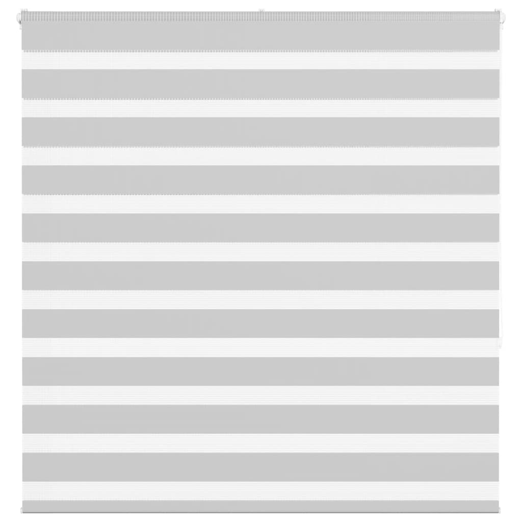 vidaXL Zebra Blind Light Grey 145x150 cm Fabric Width 140.9 cm Polyester