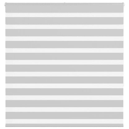 vidaXL Zebra Blind Light Grey 145x150 cm Fabric Width 140.9 cm Polyester