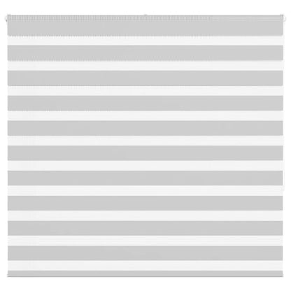 vidaXL Zebra Blind Light Grey 155x150 cm Fabric Width 150.9 cm Polyester