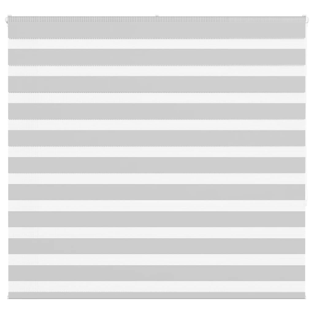 vidaXL Zebra Blind Light Grey 155x150cm Fabric Width 150.9cm Polyester