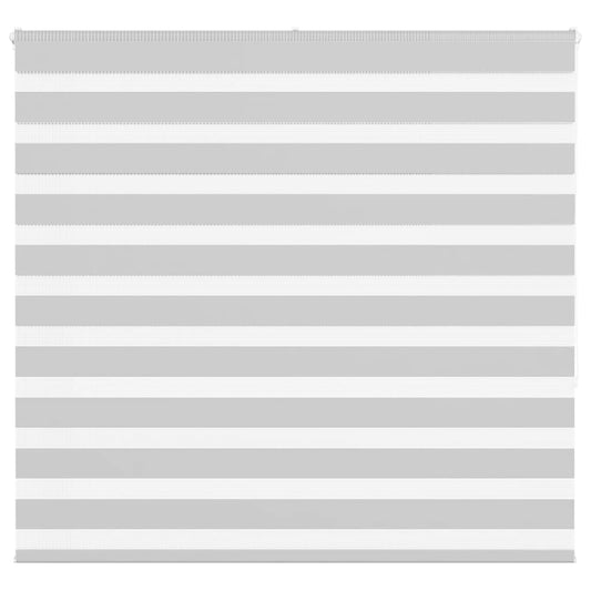 vidaXL Zebra Blind Light Grey 160x150 cm Fabric Width 155.9 cm Polyester
