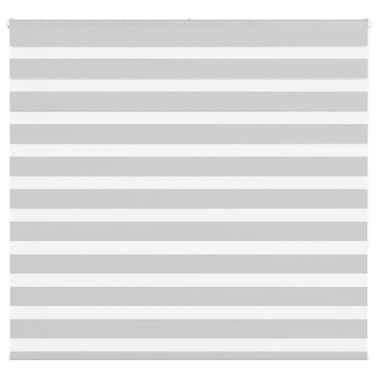 vidaXL Zebra Blind Light Grey 165x150 cm Fabric Width 160.9 cm Polyester