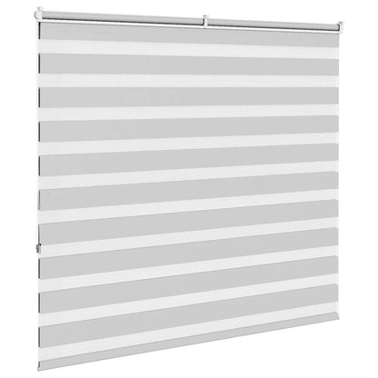 vidaXL Zebra Blind Light Grey 165x150 cm Fabric Width 160.9 cm Polyester