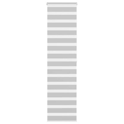 vidaXL Zebra Blind Light Grey 55x200 cm Fabric Width 50,9 cm Polyester