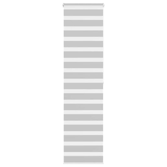 vidaXL Zebra Blind Light Grey 55x200 cm Fabric Width 50,9 cm Polyester