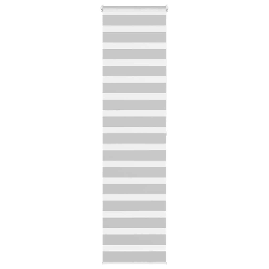 vidaXL Zebra Blind Light Grey 60x200 cm Fabric Width 55,9 cm Polyester